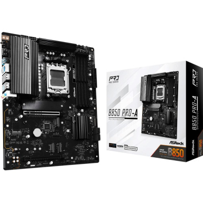 BAZAR - ASRock MB Sc AM5 B850 Pro-A, AMD B850, 4xDDR5, 1xUSB-C, HDMI, ATX - Po opravě (Bez příšlušenství)