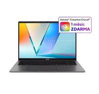 ASUS NTB Vivobook S 16 (M3607KA-OLED056WZ), AI 5 330, 16" 1920x1200, 32GB, 512GB SSD, Radeon, W11 Home, Matte Gray