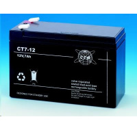 Baterie - CTM CT 12-7 (12V/7Ah - Faston 187), životnost 5let