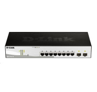 D-Link DGS-1210-10 10-Port Gigabit Smart+ Switch, 8x GbE, 2x SFP, fanless