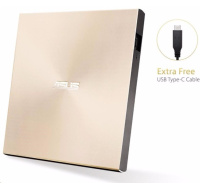 ASUS DVD ZenDrive SDRW-08U9M-U GOLD, External Slim DVD-RW, USB Type-C/Type-A, M-DISC