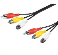 PremiumCord Kabel 3x CINCH-3x CINCH M/M 2m