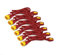 APC Power Cord Kit (6 ea), Locking, C13 TO C14, 0.6m, Red