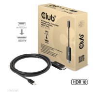 Club3D kabel miniDP 1.4 na HDMI, 4K120Hz nebo 8K60Hz HDR10+, M/M, 1.8m