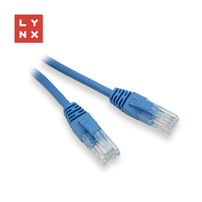 LYNX UTP patch kabel Cat5e, PVC, CCA, 0,3m, modrý (balení obsahuje 10ks)
