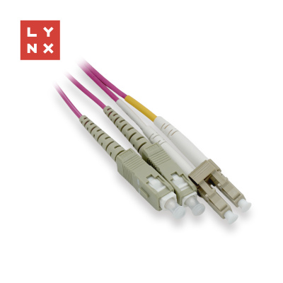LYNX duplexní patch kabel MM, OM4, LC/SC, 50/125µm, 5m