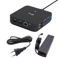 i-tec USB-C DP Dual HDMI Docking Station, PD 100W + Universal Charger 100W