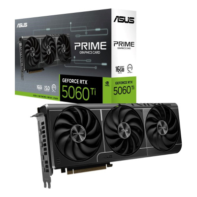 ASUS VGA NVIDIA GeForce RTX 5060 Ti PRIME 16G, 16GB GDDR7, 3xDP, 1xHDMI