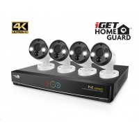 iGET HOMEGUARD HGNVK84904 - Kamerový systém s UltraHD 4K kamerami, IR LED, venkovní, set 4x kamera + rekordér