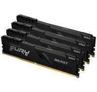 KINGSTON DIMM DDR4 32GB (Kit of 4) 2666MT/s CL16 FURY Beast Černá