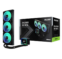 ASROCK Vodní chladič Challenger 360 Digital, 3x120mm, ARGB, LGA1851, AM5, černá