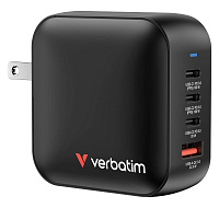 VERBATIM GaN Nabíječka Mini GaN 100W, 3xUSB-C, 1x USB-A, černá