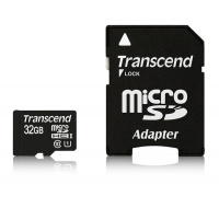 TRANSCEND MicroSDHC karta 32GB Premium, Class 10 UHS-I 300x + adaptér