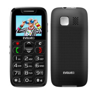 EVOLVEO EasyPhone, mobilní telefon pro seniory s nabíjecím stojánkem, černý