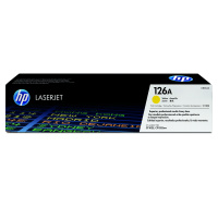 HP 126A Yellow LJ Toner Cart, CE312A (1,000 pages)