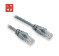 LYNX UTP patch kabel Cat6, PVC, 5m, šedý