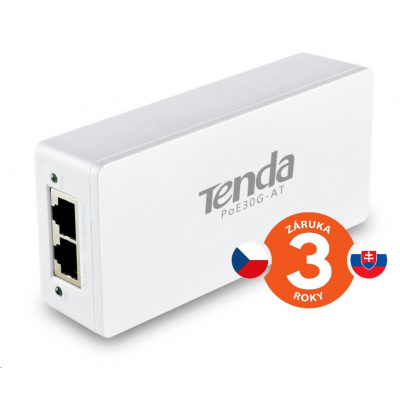 Tenda PoE30G-AT Gigabit Ethernet Power Injector, 30W, 802.3at, 802.3af,48V,PD Autodet.