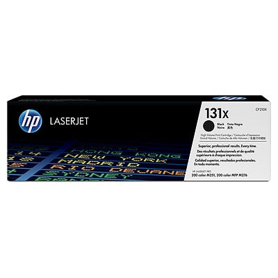 HP 131X Black LJ Toner Cart, CF210X (2,400 pages)