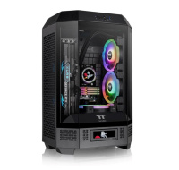 THERMAL TAKE Case The Tower 300, mATX, Průhledná bočnice, 2x 140mm Fan, černá