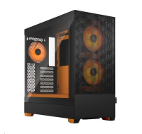 FRACTAL DESIGN skříň Pop Air RGB Orange Core TG Clear Tint, 2x USB 3.0, bez zdroje, ATX