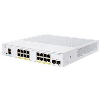 Cisco switch CBS250-16P-2G-UK (16xGbE,2xSFP,16xPoE+,120W,fanless) - REFRESH