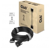 Club3D kabel DVI-D Dual Link (24+1), 10m, Bidirectional, 28 AWG