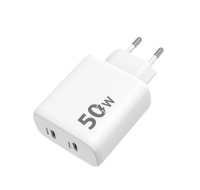 WG - Síťová nabíječka 2x USB-C 50W, 1x USB-C PD 30W + 1x USB-C PD 20W, bílá