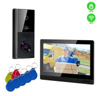 EVOLVEO DoorPhone AHD10, Sada domácího WiFi videotelefonu s ovládáním dveří a RFID, černý 10" monitor, 32GB