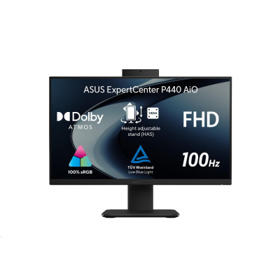 ASUS PC AiO ExpertCenter P44 (P440VAK-BPC1650) i5-13420H, 23.8" FHD, 16GB, 512GB SSD, UHD, No OS, Black