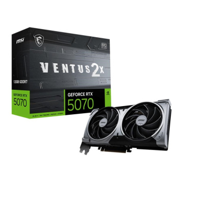 MSI VGA NVIDIA GeForce RTX 5070 12G VENTUS 2X OC, RTX 5070, 12GB GDDR7, 3xDP, 1xHDMI