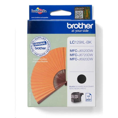 BROTHER INK LC-129XLBK (inkoust black 2400 str., ISO / IEC 24711) POUZE (6520,6920)