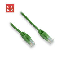 LYNX UTP patch kabel Cat5e, PVC, CCA, 15m, zelený