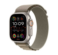 APPLE Watch Ultra 2 GPS + Cellular, 49mm Titanium Case with Olive Alpine Loop - Medium