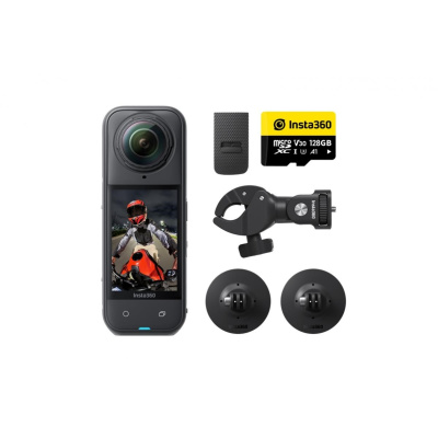 Insta360 X5 motocyklový balíček - akční kamera X5 + příslušenství na motorku