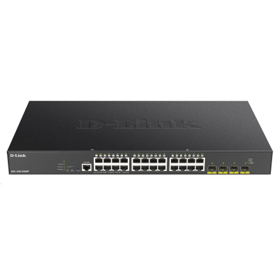 BAZAR - D-Link DGS-1250-28XMP 28-port Gigabit Smart PoE Switch, 24x GbE PoE+, 4x SFP+, PoE 370W - Poškozený obal (Komple