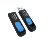 ADATA Flash Disk 64GB UV128, USB 3.1 Dash Drive (R:90/W:40 MB/s) černá/modrá