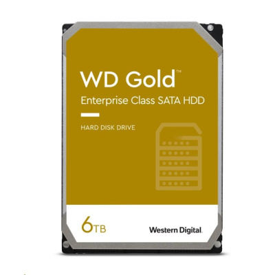 WD GOLD WD6004FRYZ 6TB SATA/ 6Gb/s 256MB cache 7200 ot., CMR, Enterprise