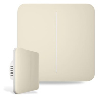 Ajax SoloButton (2-gang) - Samostatné dvou tlačítko pro LightSwitch, slonová kost