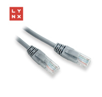 LYNX UTP patch kabel Cat5e, PVC, CCA, 3m, šedý