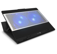 CONNECT IT FrostBlast chladící podložka pod notebook s modrým podsvícením, ČERNÁ