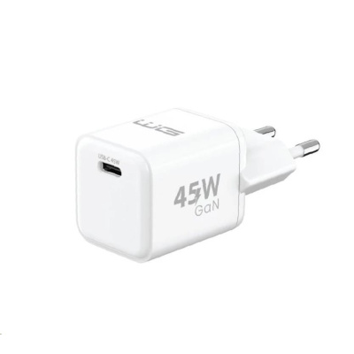 WG - Síťová nabíječka GaN 1x USB-C, PD PPS 45W, bílá