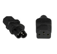 Adaptér IEC C13 na IEC C6 "trojlístek" napětí 230V, 2.5A