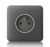 Ajax  SoloCover (smart) - Samostatný kryt zásuvky, šedá