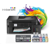 BROTHER multifunkce inkoustová MFC-T930DW - A4 128MB 2400x600 17ppm LCD FAX USB 2.0. WIFI - INKTANK, INK BENEFIT
