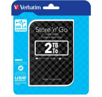 VERBATIM HDD 2.5"  2TB Store 'n' Go Portable Hard Drive USB 3.0, Black GEN II