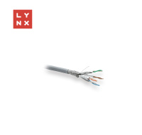 LYNX SFTP kabel, Cat6a, LSZH, celoměděný, vnitřní, šedý, cívka 500m