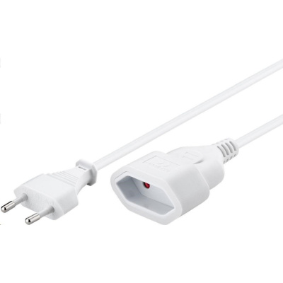 PREMIUMCORD Kabel síťový 230V, prodlužovací dvojvidlice, 3m