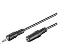 PREMIUMCORD Kabel audio 3,5mm Jack - Jack prodlužovací 5m (M/F, stereo)
