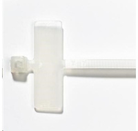 Solarix Stahovací pásek s popisovatelným štítkem, 2,4 x 103 mm, bílý, 100ks SXSPS-103-WH