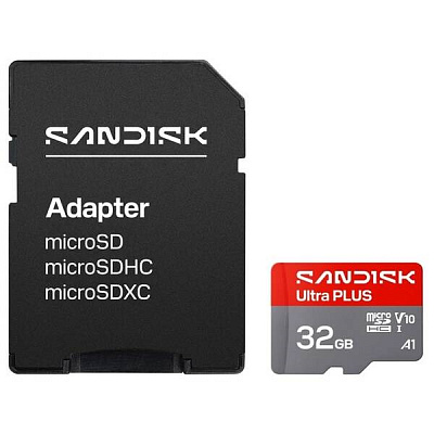 Sandisk Ultra PLUS micro SDHC karta 32GB UHS-I,V10, U1, C10, (130MB/s)